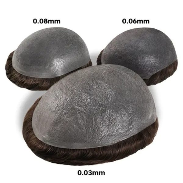 Trois Systèmes Capillaires Masculins en Peau Fine : 0.03 mm, 0.06 mm et 0.08 mm