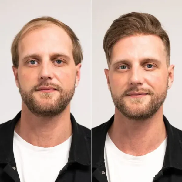 FLAS | French Lace Top with Thin Skin Perimeter Men's Hairpiece - Image 4