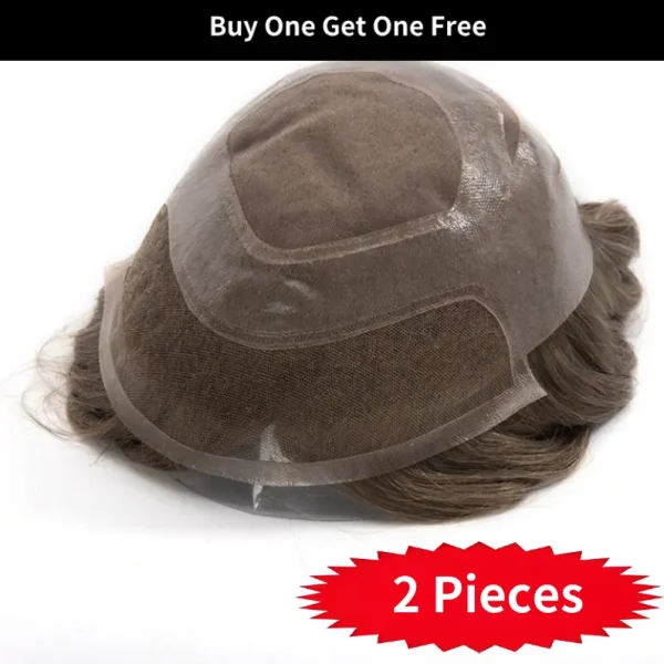 27+ | Fine Mono with Lace Front and Skin Hairpieces for Men