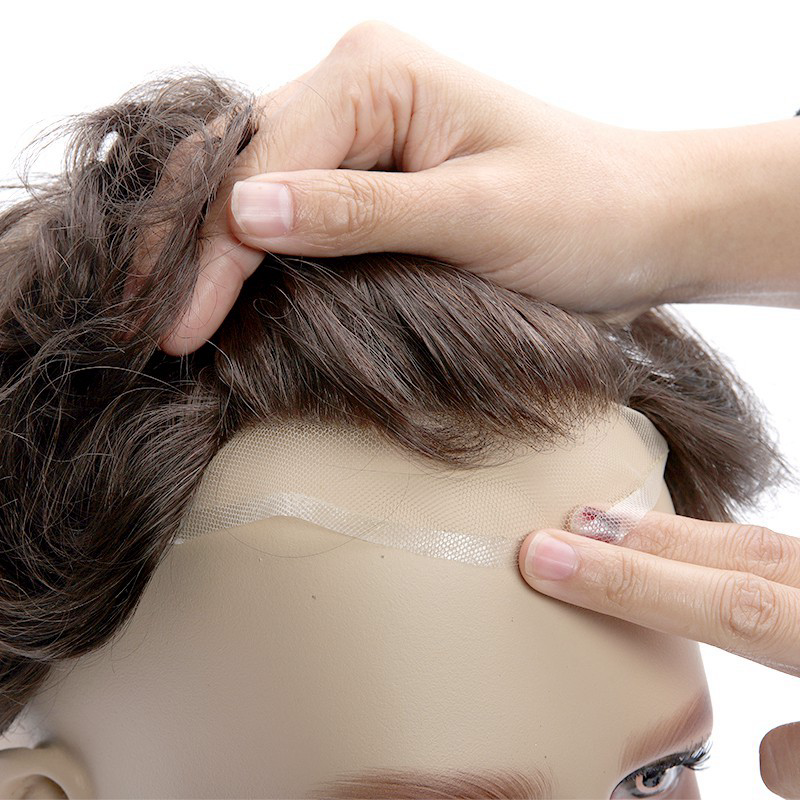 Nsyhair Artisan Hair System - Invisible Front Hairline with Bleached Knots